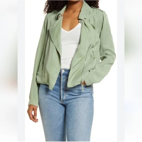 Blank NYC Good Times Ahead Moto Jacket In Tan Size M - Picture 4 of 16